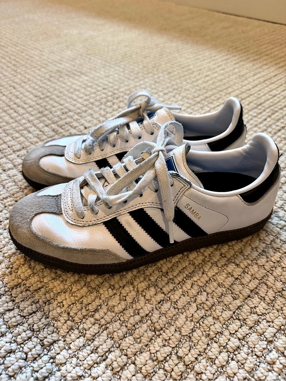 adidas Samba White & Black Sneakers size 5.5